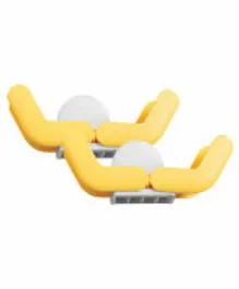 Oribel VertiPlay Yellow STEM Marble Run End Caps - 1 Pair