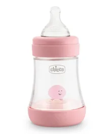 Chicco Perfect 5 Feeding Bottle Slow Flow Silicone Pink - 150ml