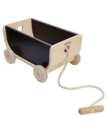 PlanToys Wooden Sustainable Play Wagon - Black