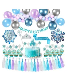 Brain Giggles Frozen Theme  Birthday Decoration Kit - 103 Pieces
