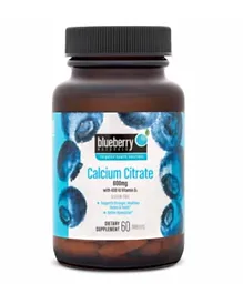 Blueberry Naturals Calcium Citrate 600mg - 60 Tablets