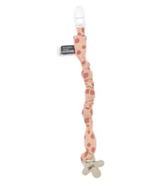 Snoozebaby Knotted Pacifier Cord with Clip  - Dusty Rose