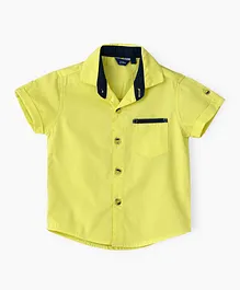 Jam Front Pocket Button Closure Shirt - Yellow