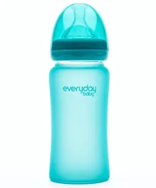 Everyday Baby Glass Heat Sensing Baby Bottle Turquoise - 240 ml