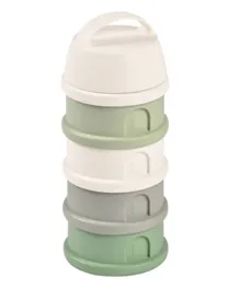 بيابا -  حاوية تخزين حليب بأربع اقسام تخزين - أبيض، اخضر