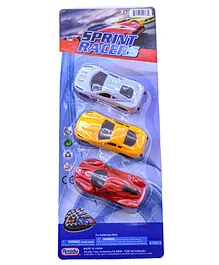 Artoy Diecast Sprint Race Cars On Blister Card Pack of 3 - Assorted Colors