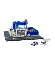 Matchbox Action Drivers Matchbox  Police Station Dispatch Playset With 1 Helicopter & 1 Ford Police Car