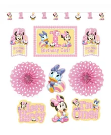 Party Centre Minnie Mouse 1st Birthday Decorating Kit - Pink