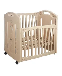 Ching Ching Raccoon Baby Bed Bassinet with Mattress - Beige