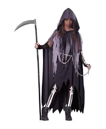 California Costumes Miss Reaper Tween Girl Costume -Black and Grey