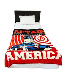 Marvel Captain America Flannel Blanket - Red