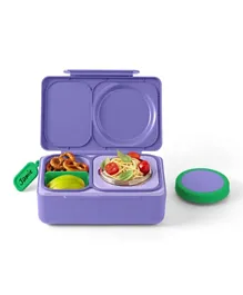 OmieBox Up Bento Box With Thermos And Ice Pack, Food Grade Material, Toxin Free, Vacuum-insulated Thermos, 21.5 x 14 x 7.6 cm, 3 Years+ - Galaxy Purple