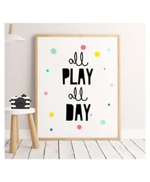 Sweet Pea All Play All Day Wall Art Print - Multicolor