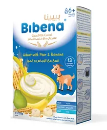 Bibena Baby Cereal with Goat Milk Pear & Banana 2 - 200g