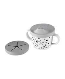 Done by Deer Silicone Spout/Snack Cup Elphee Grey - 230mL