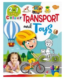 Sawan 2 In 1 Copy To Colour Transport & Toys - English