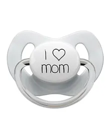Little Mico I Love Mom Pacifier Grey - Size 1