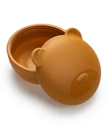 Melii Silicone Bowl With Lid Brown Bear - 350mL