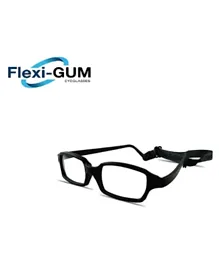 Flexi-Gum Flexible Kids Eyeglasses Frame with Strap - Black