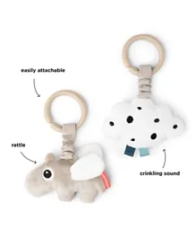 Done by Deer Hanging Activity Toys 2 Pieces - Happy Clouds Sand