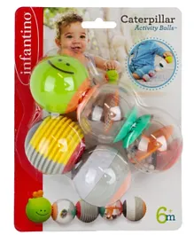 Infantino Caterpillar Activity Rattle Balls Set of 5 - Multicolor