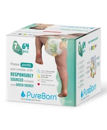 PureBorn Pull Ups Master Pack Pant Style Diapers Size 7 - 64 Pieces