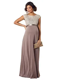 Mums & Bumps Tiffany Rose Mia Maternity Gown - Dusky Truffle