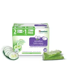 Himalaya Sensitive Baby Wipes Pack of 3 - 168 Pieces