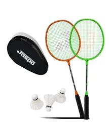 Jaspo Voyager Pair of Badminton Rackets With Bag And 3 Feather Shuttle Corks