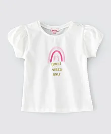 Jelliene Good Vibes Only Top - White