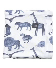 Snoozebaby Swaddle/Sheet Crib Storm Blue + Bumble - Pack of 2
