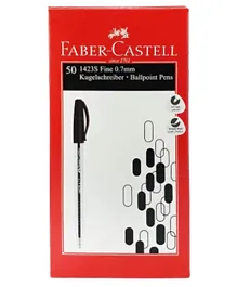 قلم حبر مقاس 0.7 ملم أسود من فابر كاستل - 50 قطعة