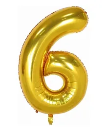 Party Propz Gold Number 6 Foil Balloon