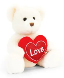 Keel Toys Cream Chester Bear With Heart - 30cm