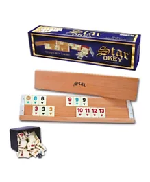 Star Wood Rummy Tile Game - 2 to 4 Players