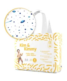 Kim & Kimmy Space Travel Baby Diapers  Size 6 - Pack of 38