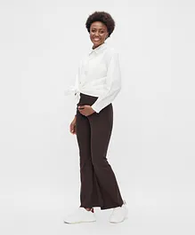 Mamalicious Flare Maternity Pants - Black