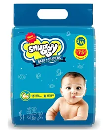 Snuggy Baby Diapers Size 3 - 75 Pieces