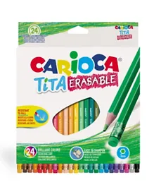 Carioca Tita Erasable Coloured Pencils - Pack of 24