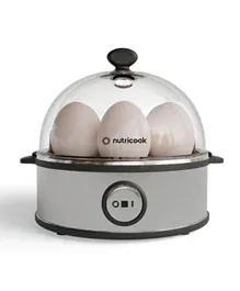 Nutricook Rapid Egg Cooker 7 Egg Capacity with Auto Shut Off Feature - Grey