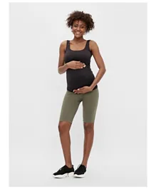Mamalicious Maternity Bike Shorts - Dusty Olive