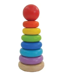 Plan Toys Wooden Stacking Ring - Multicolour