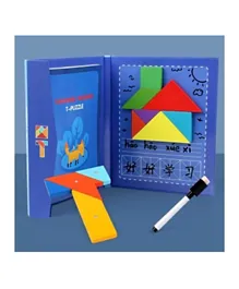 BAYBEE Magnetic Wooden Tangram Puzzle Book