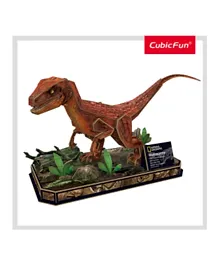 CubicFun National Geographic Velociraptor Dinosaur 3D Puzzle - 63 Pieces