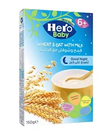 Hero Baby Cereals Wheat & Oat With Milk - 150g