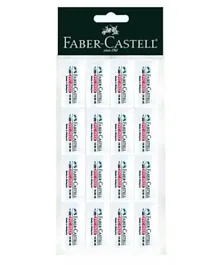 Faber-Castell PVC Free Erasers Pack of 16 - White