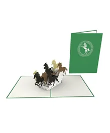GENERIC Horses Pop Up Card