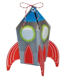 Party Centre Blast Off Birthday Favor Boxes Red - Pack of 8