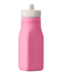 أومي بوكس زجاجة ماء سيليكون قابلة للإستخدام وردي - 257 مل