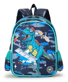 Eazy Kids T Rex School Bag Blue - 12 Inches
